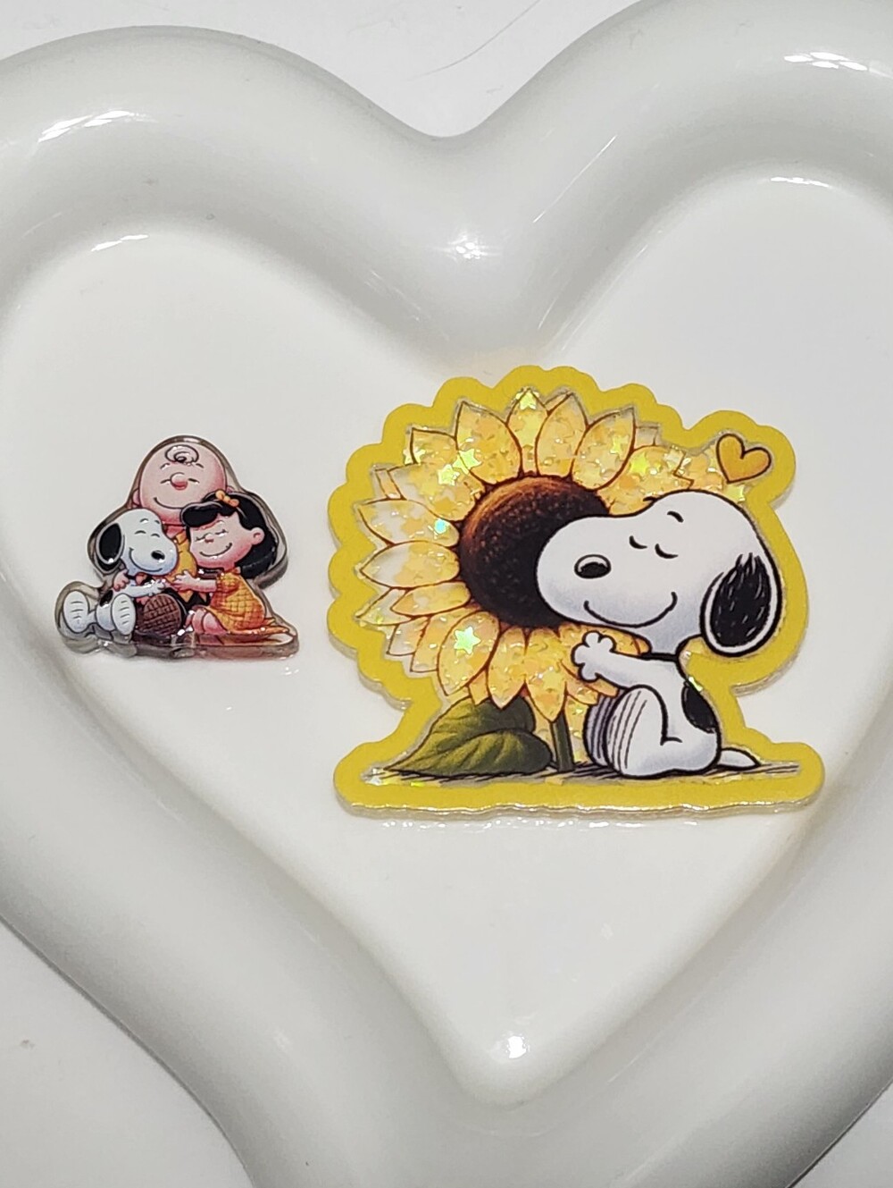 Dog Sunflower Shaker Flatback Focal Bead‎ Keychain Crafts Bag Clip Beaded Pen